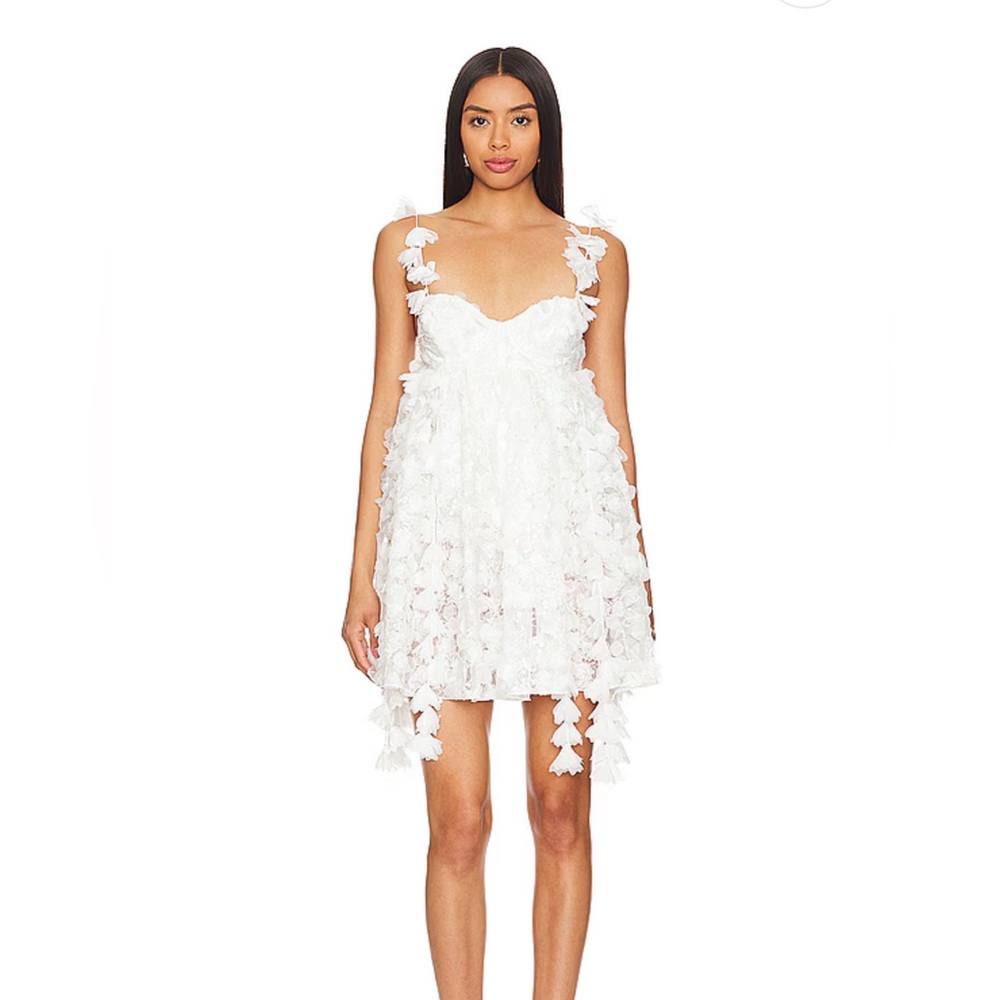 For Love And Lemons White Floral Mini Dress